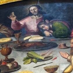 It's been made Peru relevant. Jesus has a platter of guinea pig.🤷‍♀️