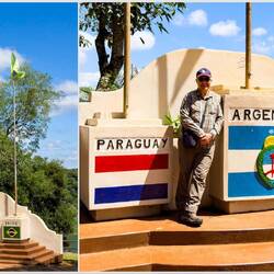 At the Triple Frontier Landmark — Argentina.
