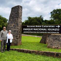En route to the Triple Frontier Landmark — Argentina.