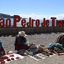 There are so many people selling all sorts of things on the roadside.