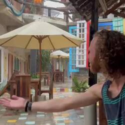 The wet season necessitates flights, unfortunately