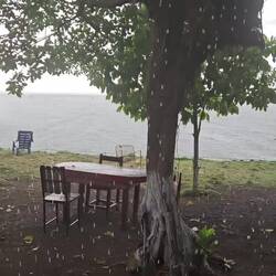 Gestern Abend dann noch ein kleiner Platzregen... das schüttet wirklich sehr, aber nur kurz