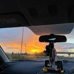 On our way to the airport