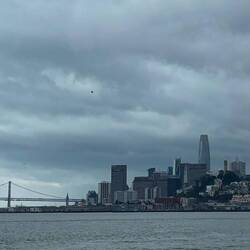 Rückfahrt nach SFO, links die Oakland Bay Bridge