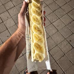 Marquesita, einfach mit Bananendeko