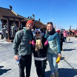 Oben haben wir uns getroffen und ich habe seinen Guide kennengelernt