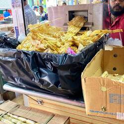 Herstellung von Zuckerrohrsaft - sehr lecker