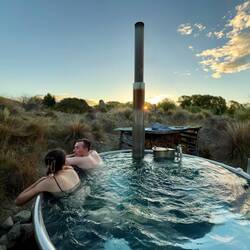 Hot Tubs Omarama - our own private tub and really peaceful setting