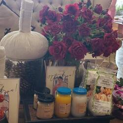 The centerpiece while having our tea.