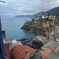 The view of the sea from our kitchen windows. We also have a terrace.