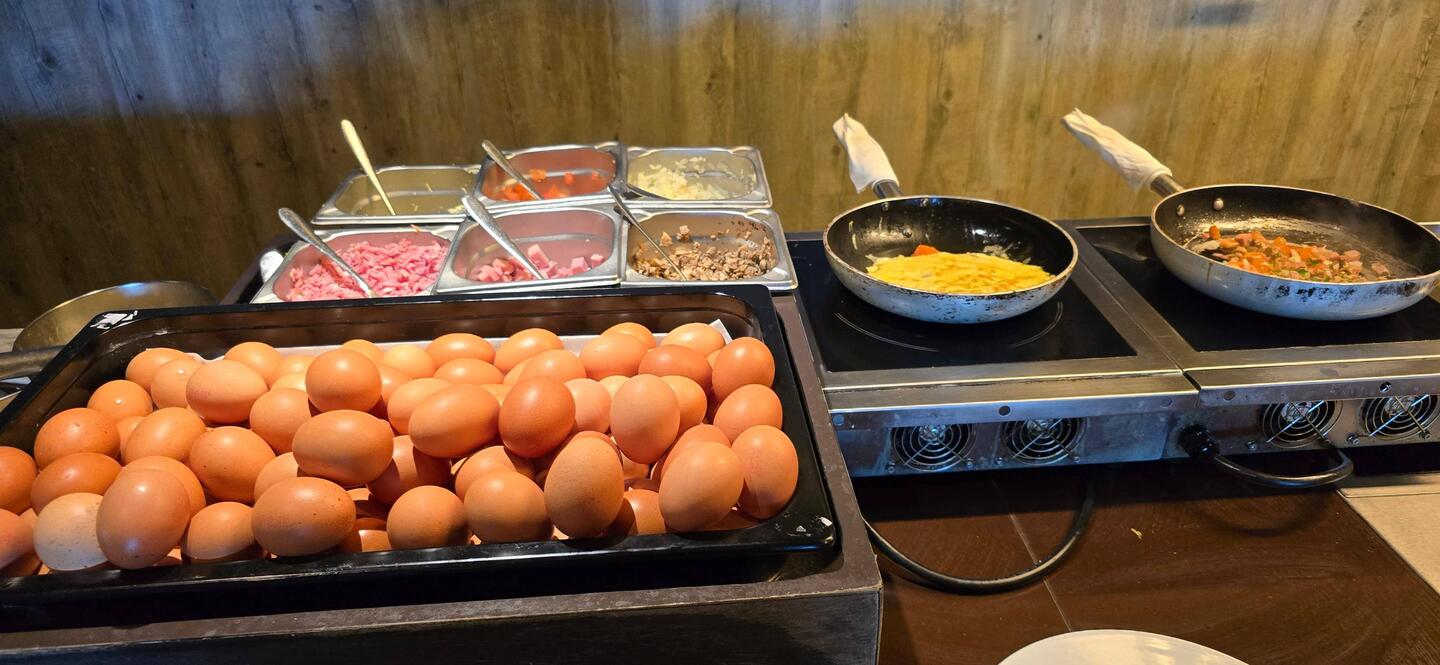 Das leckere frisch gemachte Omelette... Ich werde es vermissen