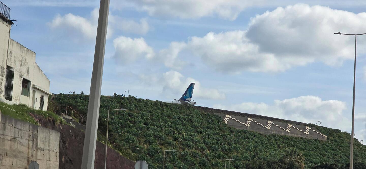 Das Ende der Startbahn von Funchal
