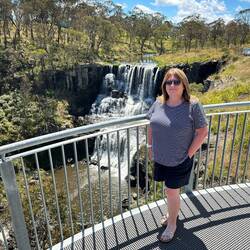 The waterfall at Ebor Falls