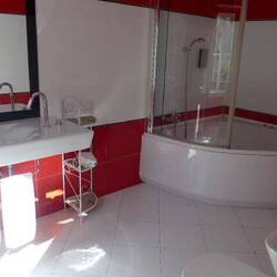 Nun erst mal aufwärmen in der Wanne