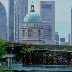 Neuseeländische Kunst auf dem Dach der National Gallery.