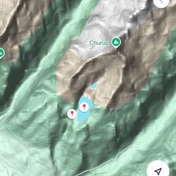 Ansicht vom See von oben