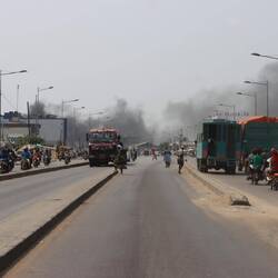 ...wird allerdings von dichtem Rauch eingehüllt