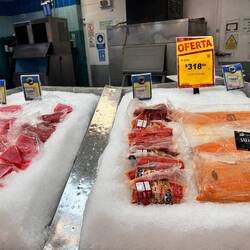 Thunfisch und Lachs (Lachs eher teuer hier)