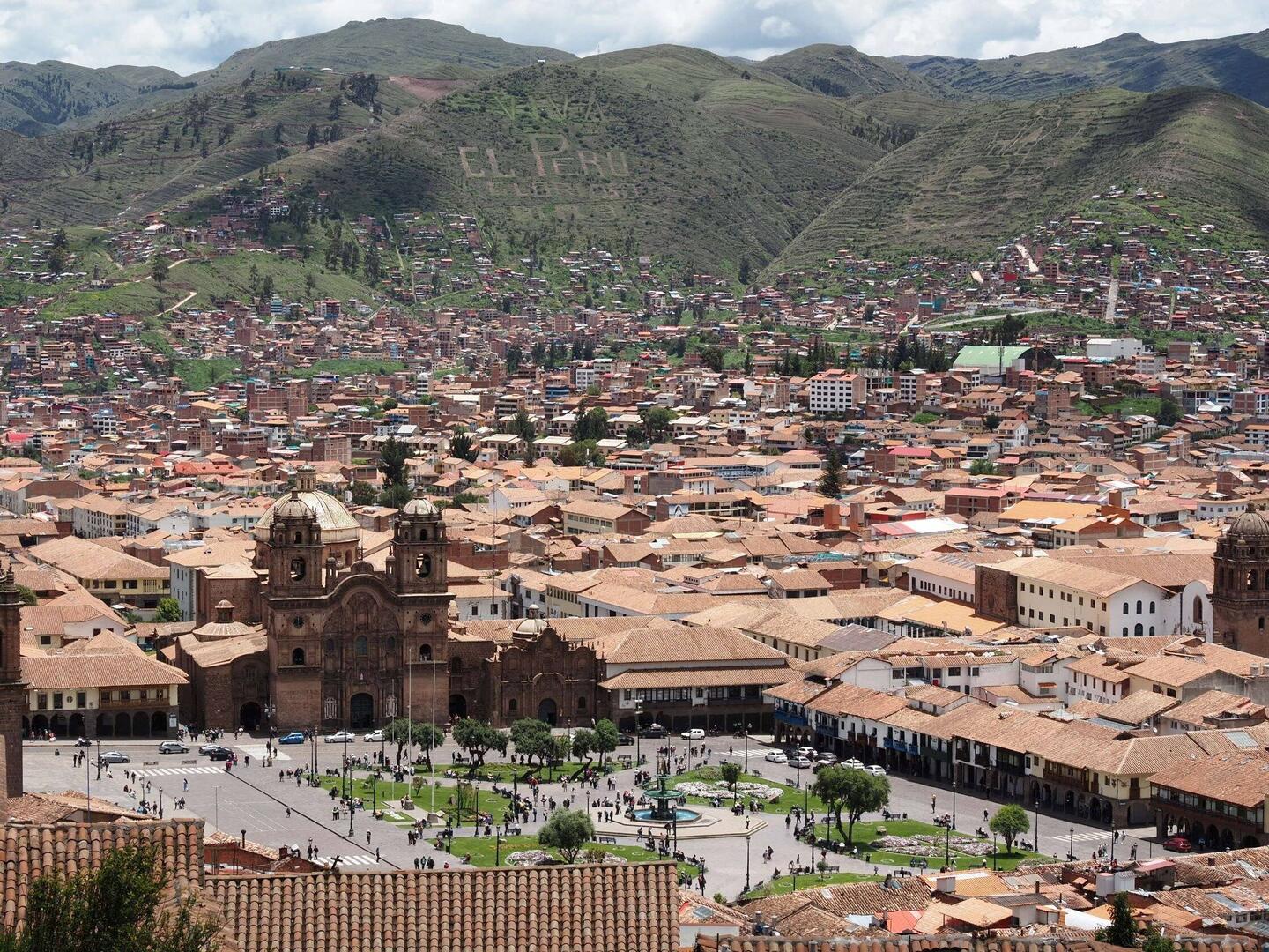 Cusco von oben ab dem Plaza San Cristobal