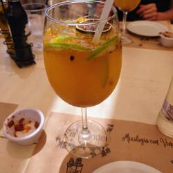 Strange sangria passion fruit champagne