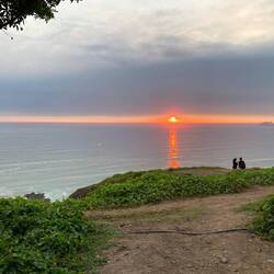 Noch ein bisschen Sonnenuntergang genießen.