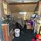 Inside the ice house, equipped with a tv, bunk, stove & heater. Luxury.