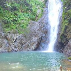 Hier waren wir schwimmen