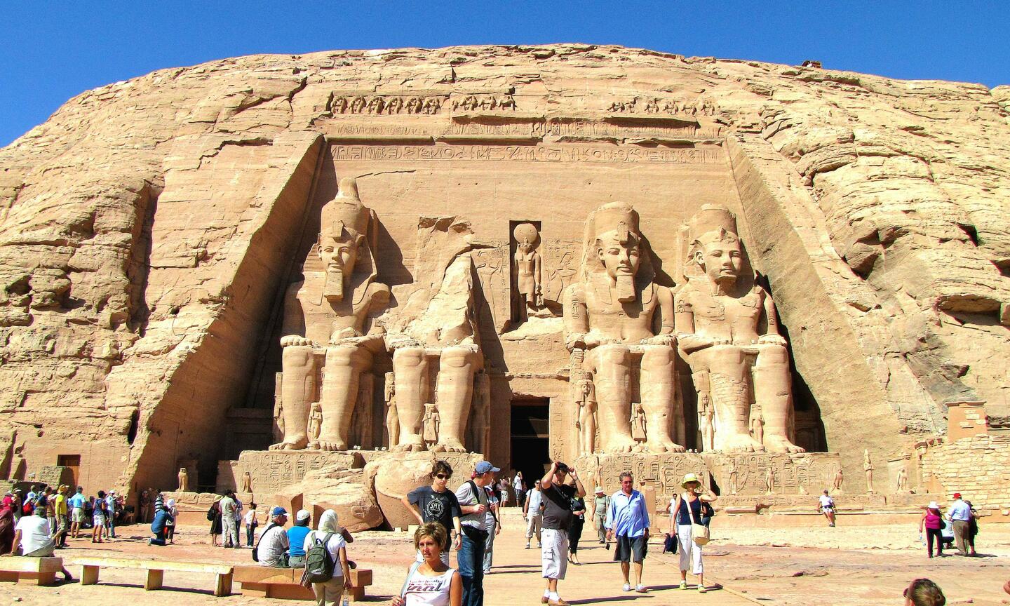 The Temple of Ramses II, painstakingly rebuilt above the water level of the Aswan Dam