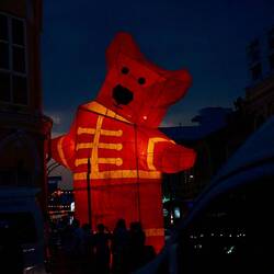 Der Teddy nun im Dunkeln