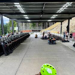 Chris preparing for his luge