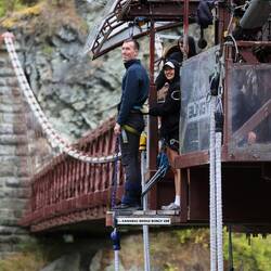 Chris cool as a cucumber before his jump