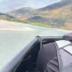 Shallow water and obstacles everywhere, just another day in the office for our driver