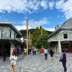 Surrounding mountains and downtown Queenstown