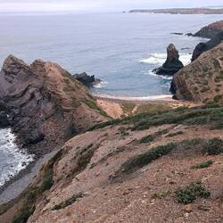 Es geht runter zum Praia da Manteiga