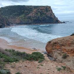Blick zurück zum Praia da Muracao