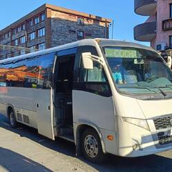 Bus to Cochamó - bye kiddos; go well 😘