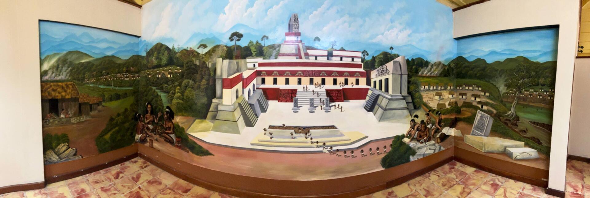 Artist rendition of Cahal Pech