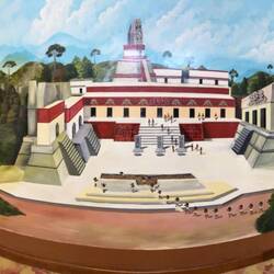 Artist rendition of Cahal Pech