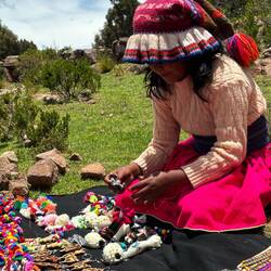 Young trinket seller
