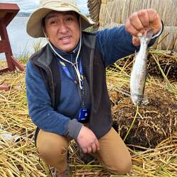 Fishing stocks have depleted, so Canadian trout have been introduced into the lake
