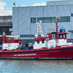 The picture of the fire boat