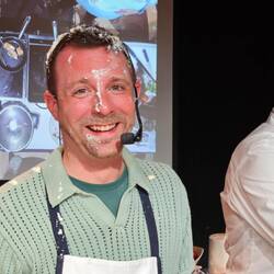 Cruise Director Carson after the food fight with GM Ludmila.
