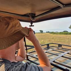 In solchen Bäumen halten wir nach Leoparden Ausschau