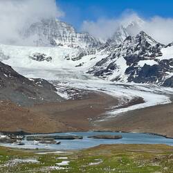 Everywhere you look are glaciers and high peaks.