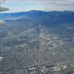 Our approaching view of Los Angeles.