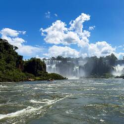 We'll return to this side of the falls later — Iguazú Falls National Park.