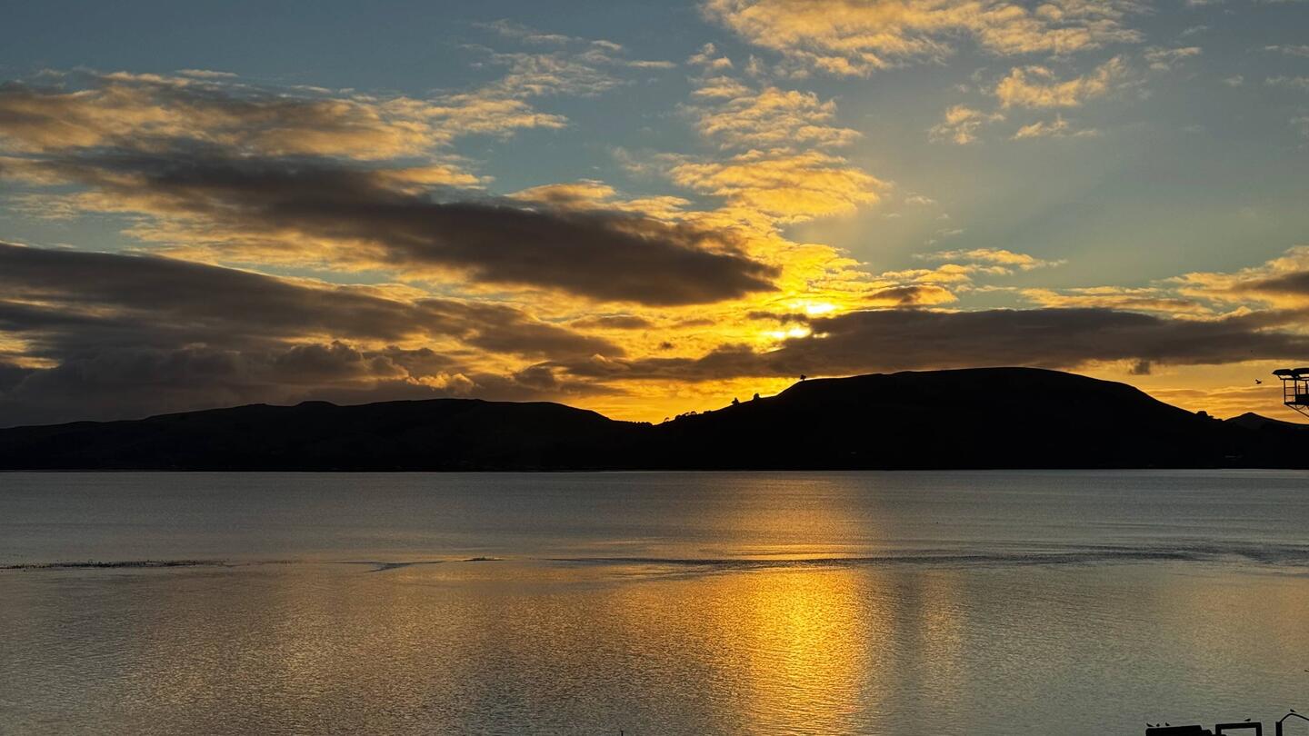 Beautiful sunrise at Port Chalmers this morning