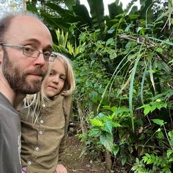 Annika and Papa explored before the tour to see where the ants were going