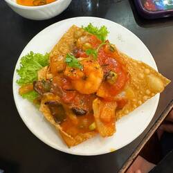 Sort of a Vietnamese pizza