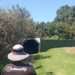 Entering the tunnel which had brightly coloured disco lights hanging from the ceiling